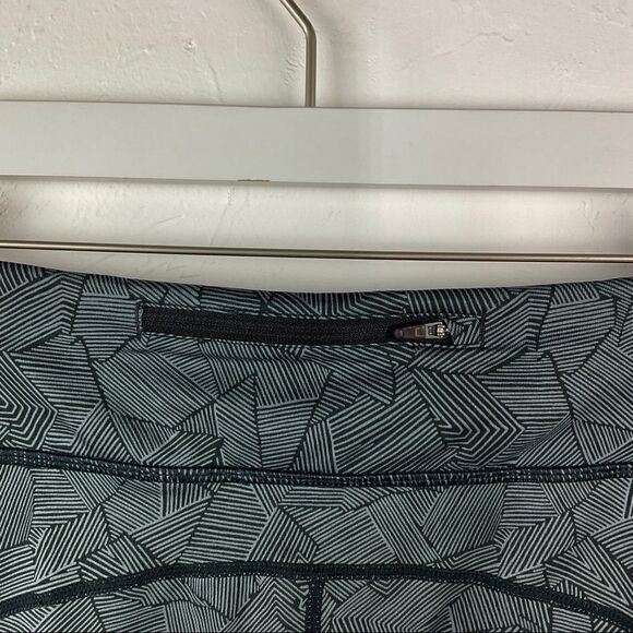 Nike Running Gray Black Lined Geometric Cropped Legging XS - Picture 6 of 8